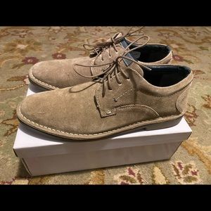 Steve Madden Hattrick Tan Suede Blue insole foam cushion very comfortable